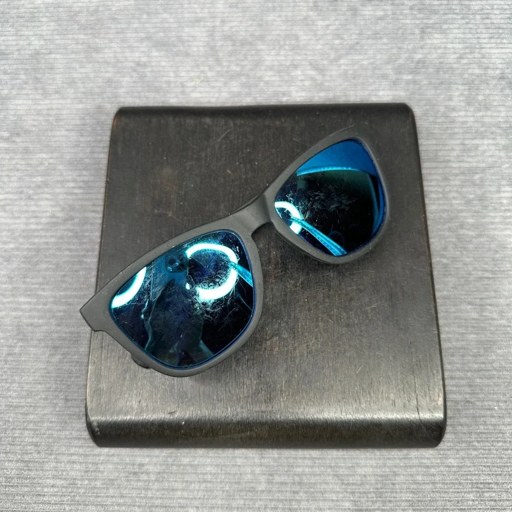 Goodr Mick and Keith's Midnight Ramble Y2K Sunglasses Black Blue Mirror OG D1